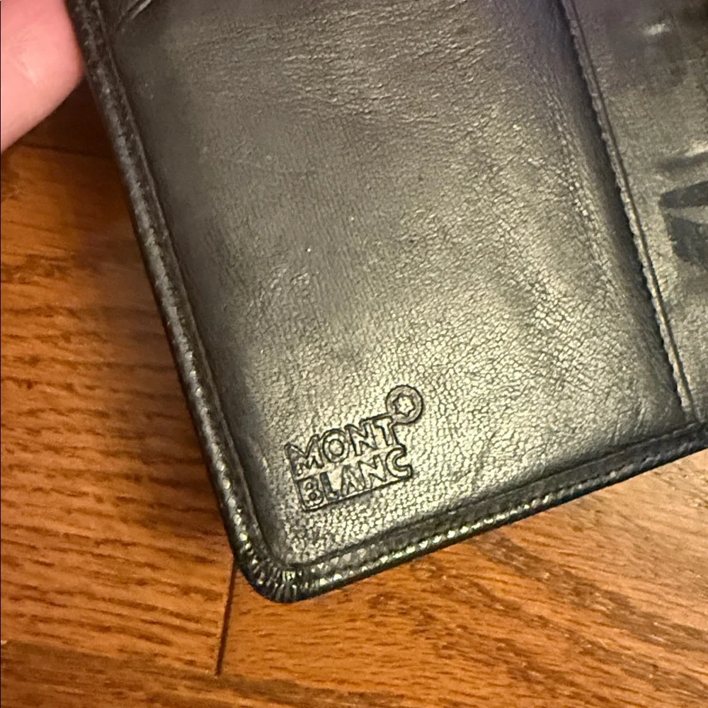 Mont Blanc Black lizard embossed leather agenda / planner .